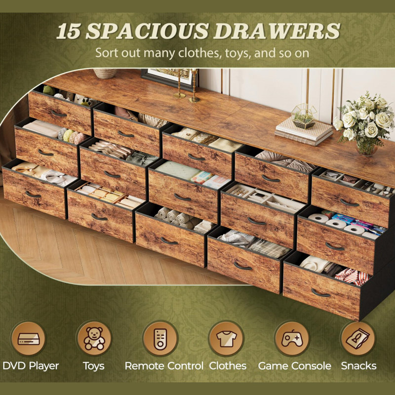 Commode longue 78,7 pouces pour chambre