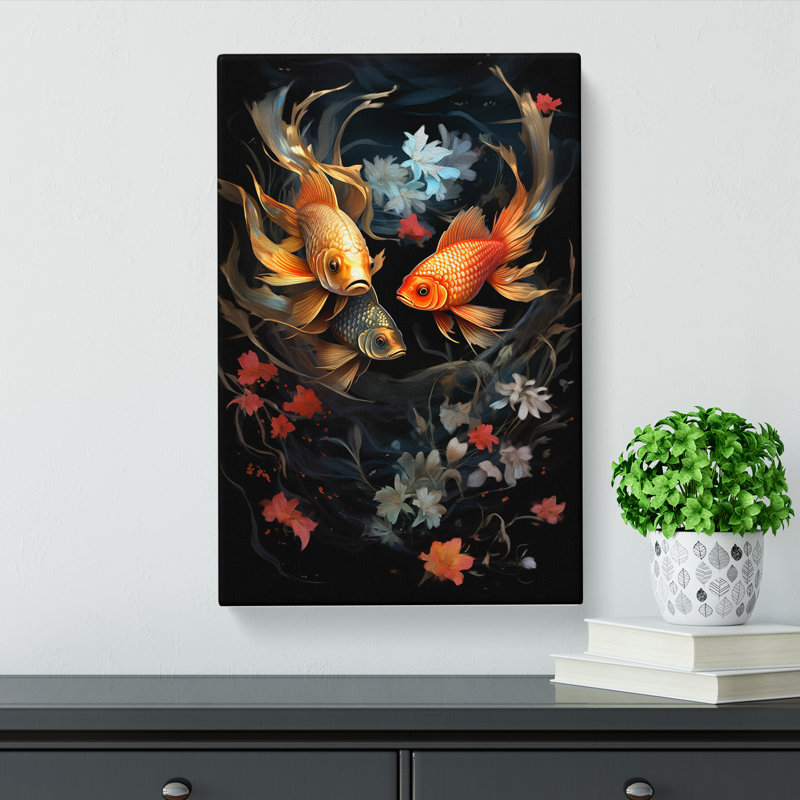 Pisces Fish Zodiac Classicism No.2 - Print, 50cm H x 35cm W x 3cm D