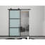 Porte de grange coulissante en acier noir 36 po x 84 po-134823348