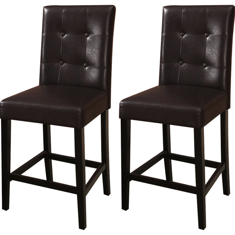 Modern Back Counter Height Seating, Brown Dining Contemporary Chairs, Brown,