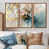 Toile avec cadre flottant brun