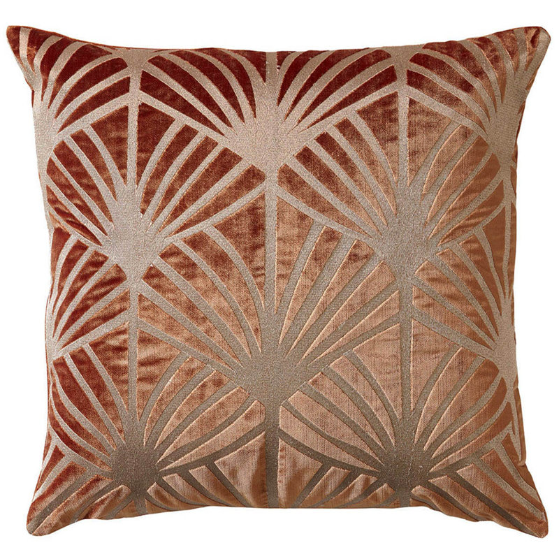 Lisbon Velvet Square Pillow Cover & Insert, Rust