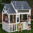 Lantana Lane Wooden Playhouse with Kitchen and Flap Door
