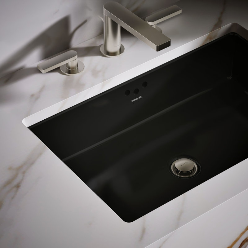 Kathryn® Vitreous China Rectangular Undermount Bathroom Sink and Overflow, Sandbar