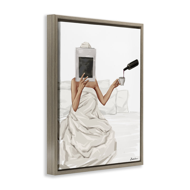 Lit douillet avec cadre flottant, conception de Ziwei Li, H 21 po x l 17 po, Cadre flottant orme Montalcino