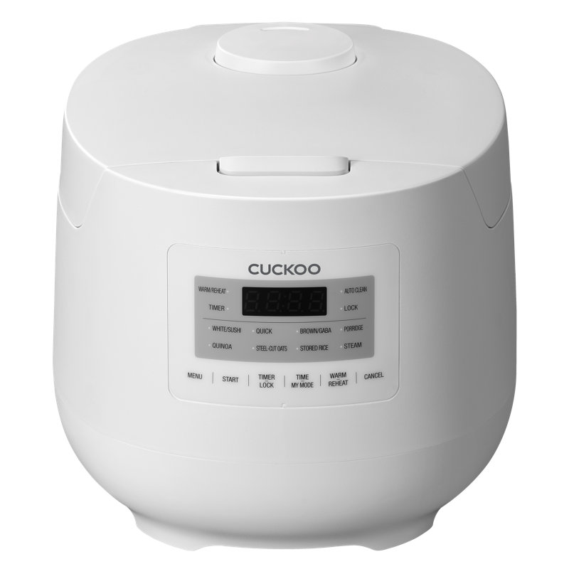 Cuiseur à riz CUCKoo Micom 6 tasses non cuites / 12 tasses cuites, cuiseur à riz Fuzzy Logic coréen avec plateau à vapeur, cuiseur à vapeur polyvalent et réchaud avec marmite antiadhésive, machine à riz, blanc (CR-0641F)