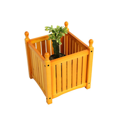 Pot à fleurs et à herbes carré en bois pour le jardin, le porche et le patio