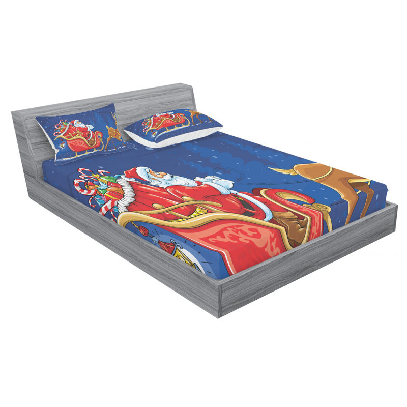 Microfiber Sheet Set, Queen Sheet Set with Fitted Sheet