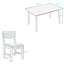 Ensemble de salle à manger 5 pièces avec 4 chaises rembourrées-2128746211