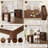 Modern Extendable Dining Table with Storage