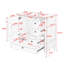 Meuble-lavabo avec lavabo en céramique Cullen, 3 tiroirs, bois vert 30 po-124811909