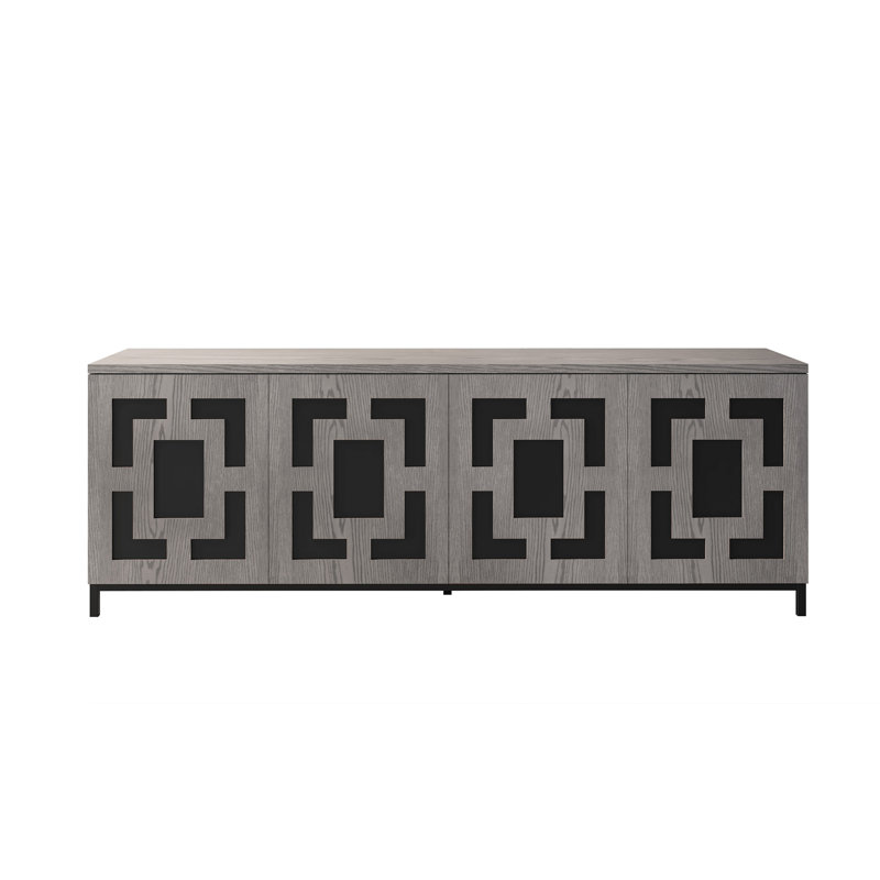 Buffet console lunatique 86 "Furnitech Isabella, Chêne gris