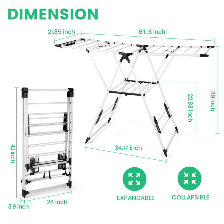 Rebrilliant Steel Foldable Gullwing Drying Rack