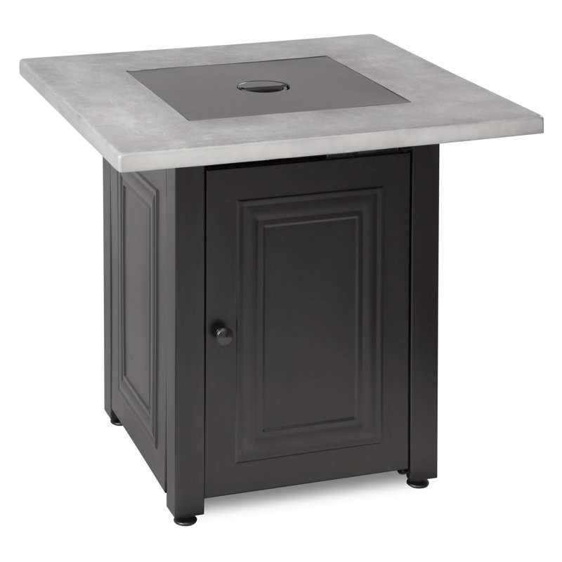 Wakefield Black and Grey Steel Gas Fire Pit Table