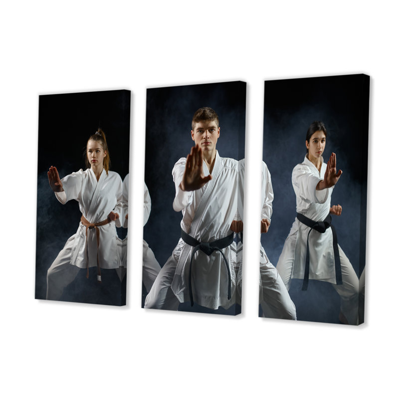 Fighting Studio - Ensemble de décoration murale Martial Arts, H 28 po x l 36 po