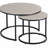 HOMCOM Round Nesting Tables Set Of 2, Stacking Coffee Table Set With Metal Frame  ,