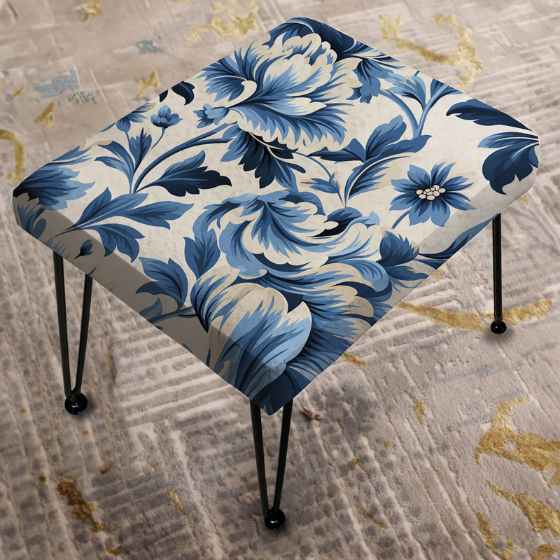 Repose-pieds Nordic Damask pivoines Simplicity I - Floral