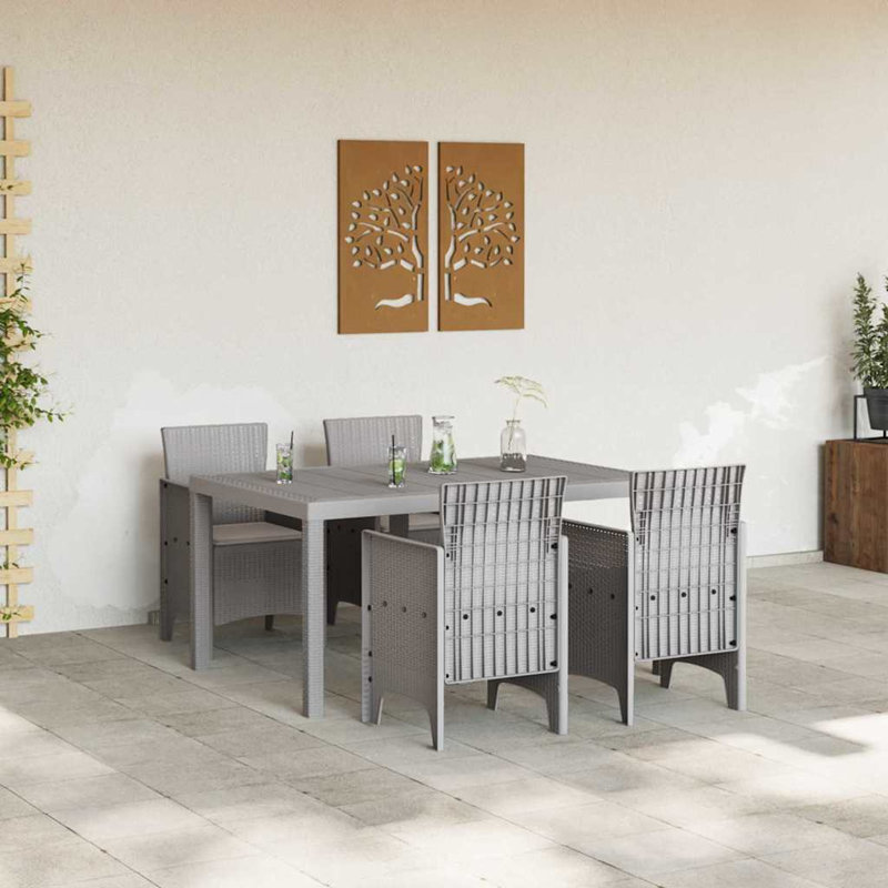 4 - Person Patio Dining Set with Rectangular Table , Cushions Included