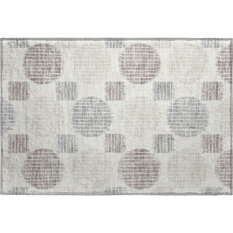 Premium Machine Washable Prisco Ivory Rug