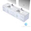 Ensemble de meuble-lavabo double mural 84 "avec miroir Geneva-844522189-929402763