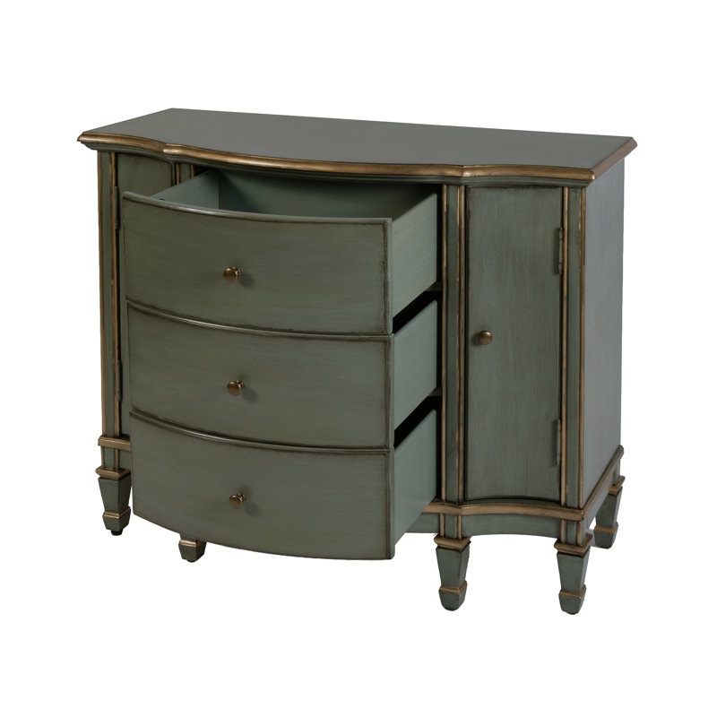 Heckscherville 32'' Tall 2 - Door Accent Cabinet, Pastel Green