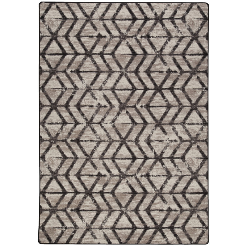 Tapis gris surpiqué Imagine, Rectangle 7 pi 8 po x 10 pi 9 po