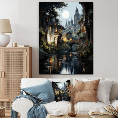 "Gray Canal", art mural sur toile Cityscapes