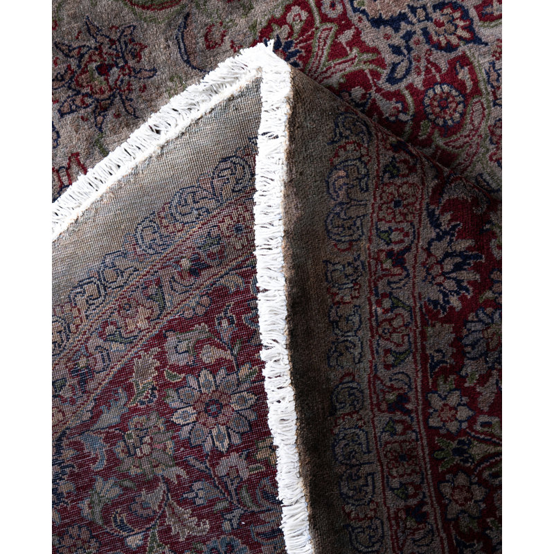 Overdyed Hand-Knotted Wool Modern-Contemporary Gray Area Rug 8' 3" x 8' 4"