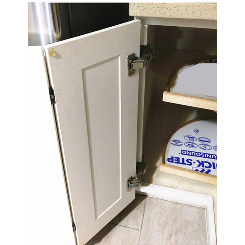165 Degree Full Overlay Brushed Metal Lazy Susan Cabinet Hinge