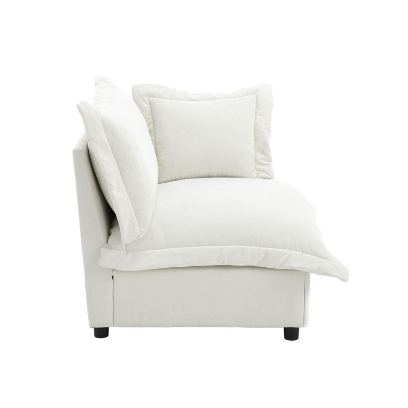 Upholstered Armchair, Beige