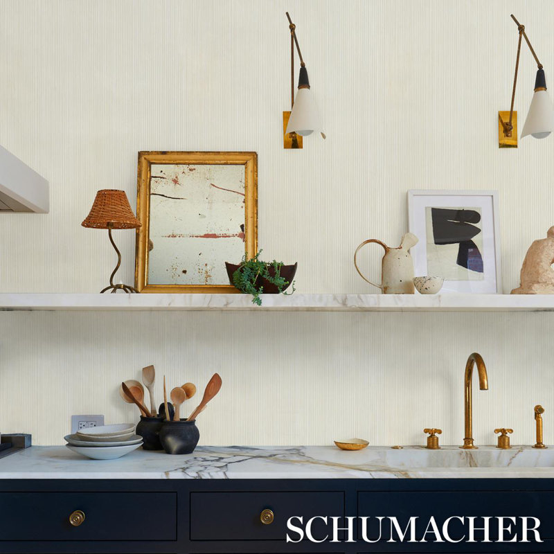 Rimini Rib Wallpaper, Parchment