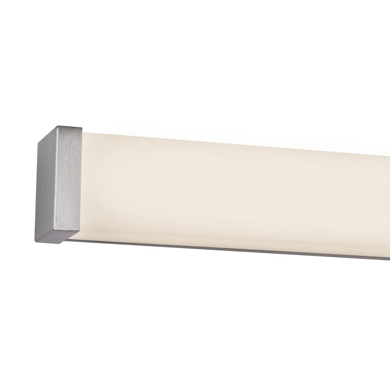 Geri 36-in Black dimmable LED Wall Sconce, Nickel