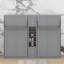 Double lit escamotable mural simple avec armoires et tablettes, cadre escamotable avec pieds convertibles et unité de rangement centrale-1641617148