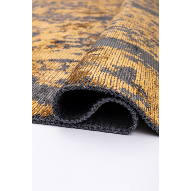 Rapture Gray/Orange Camouflage Luxury Area Rug, Rectangle 7'10" x 11'2"