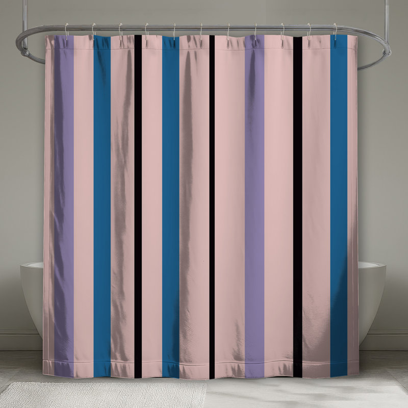 Rideaux de douche à rayures verticales, L 70 po x H 72 po