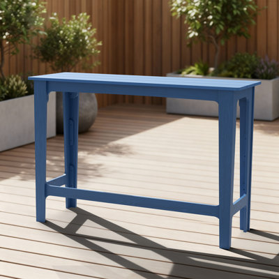 Bar Height Patio Table 60.2" Rectangle For Patio, Garden, Yard, Balcony, Poolside