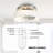 Vaczon 12.6" Modern Caged Flush Mount Ceiling Fan with LED Lights and Remote Control