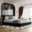Upholstered Platform Bed Frame With Tufted Headboard