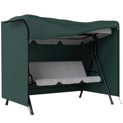 3-Seater Patio Swing Cover, 81" x 49" x 65", Dark Green