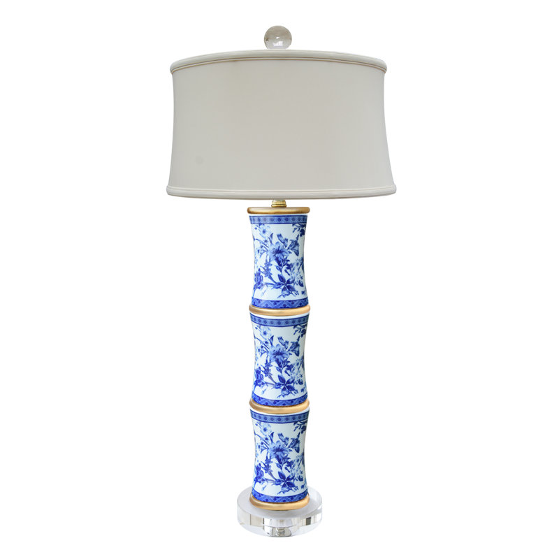 B/W PORCELAIN BAMBOO LAMP