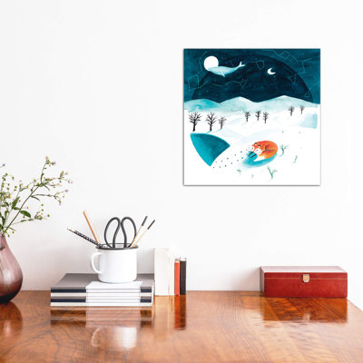 Fox and Whale Winter - reproduction