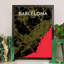 Barcelona City Map - No Frame Print-692507443