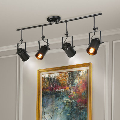 36.4'' 4 -Light Fixed Track Track Kit with Adjustable Head