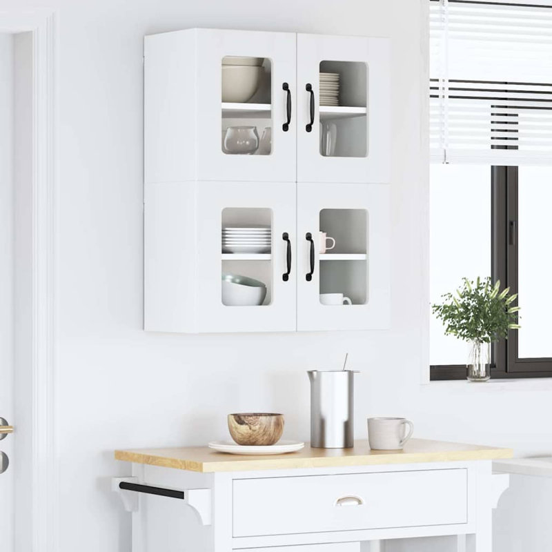 Vidaxl Kitchen Cabinet With Shelf 2 Pcs Artisan Oak 60 X 31 X 40 Cm, White