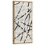 «Bold Black Abstract Grid on Light Canvas», reproduction d'art encadrée sur toile encadrée-541613116-541613118