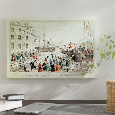 " The Boston Tea Party 1846 " by Currier & Ives