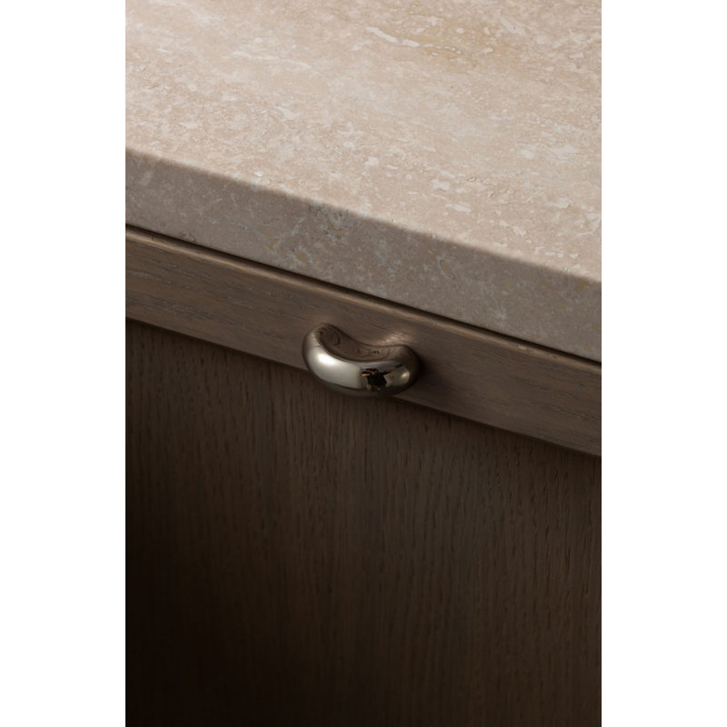 1.25'' Inch Hole Center Solid Brass Titanium Silver Furniture Handle