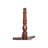 15.75-Inch Round Wooden Pedestal Side Table With Walnut Finish-1219341256