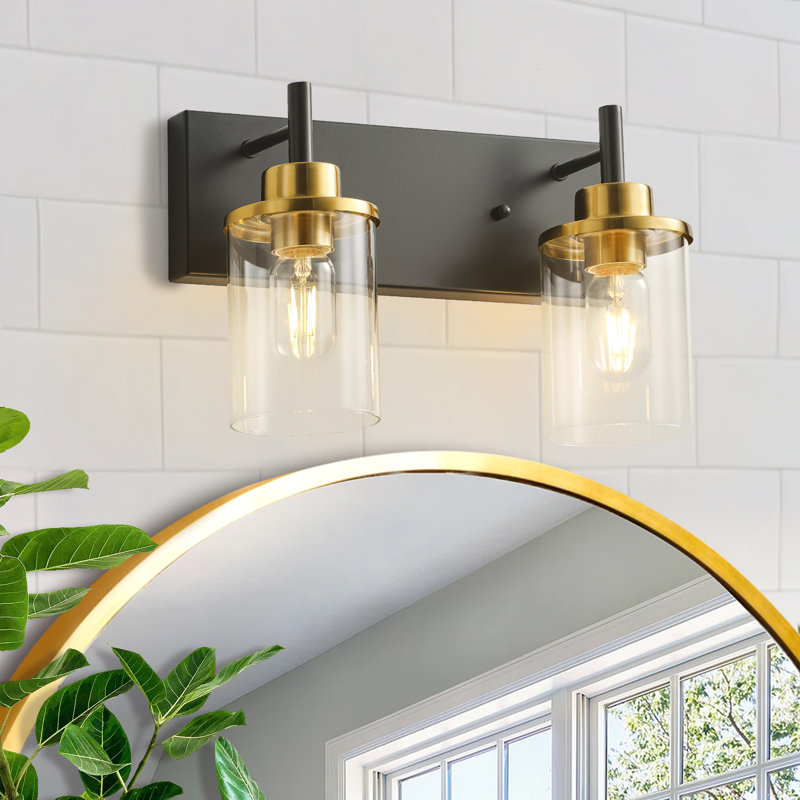 Addam 2 - Light Dimmable Bathroom Vanity Light, Black/Gold
