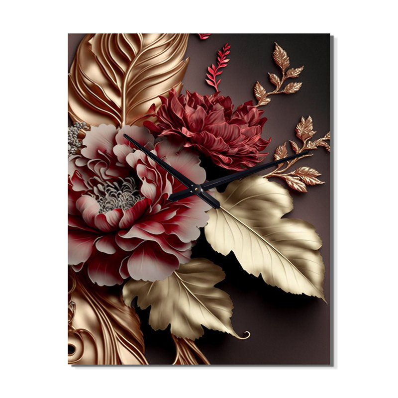 Jaydiel - Floral Vintage Wall Clock, Très petit